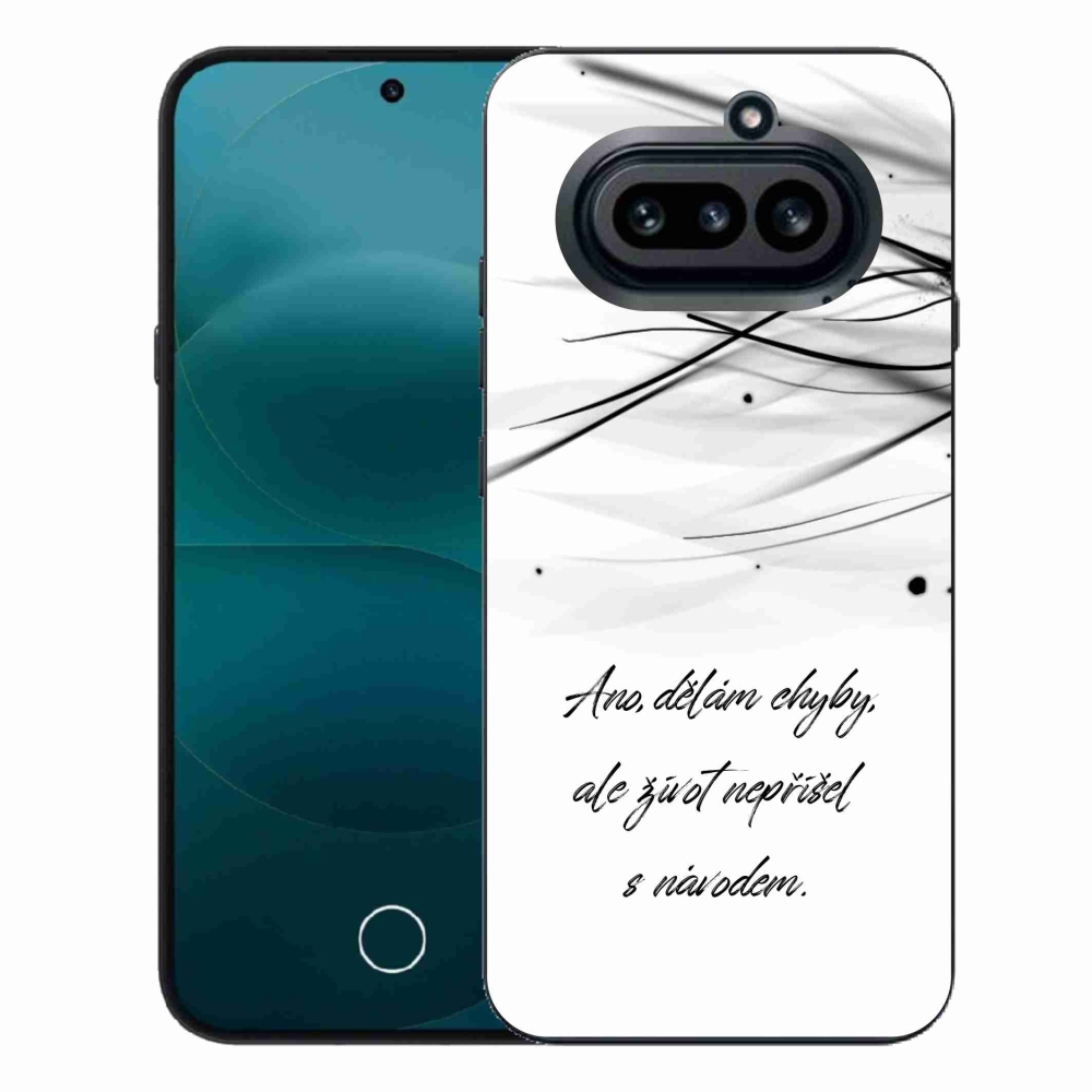 Gelový kryt mmCase na Nothing Phone (4a) - citát bílé pozadí