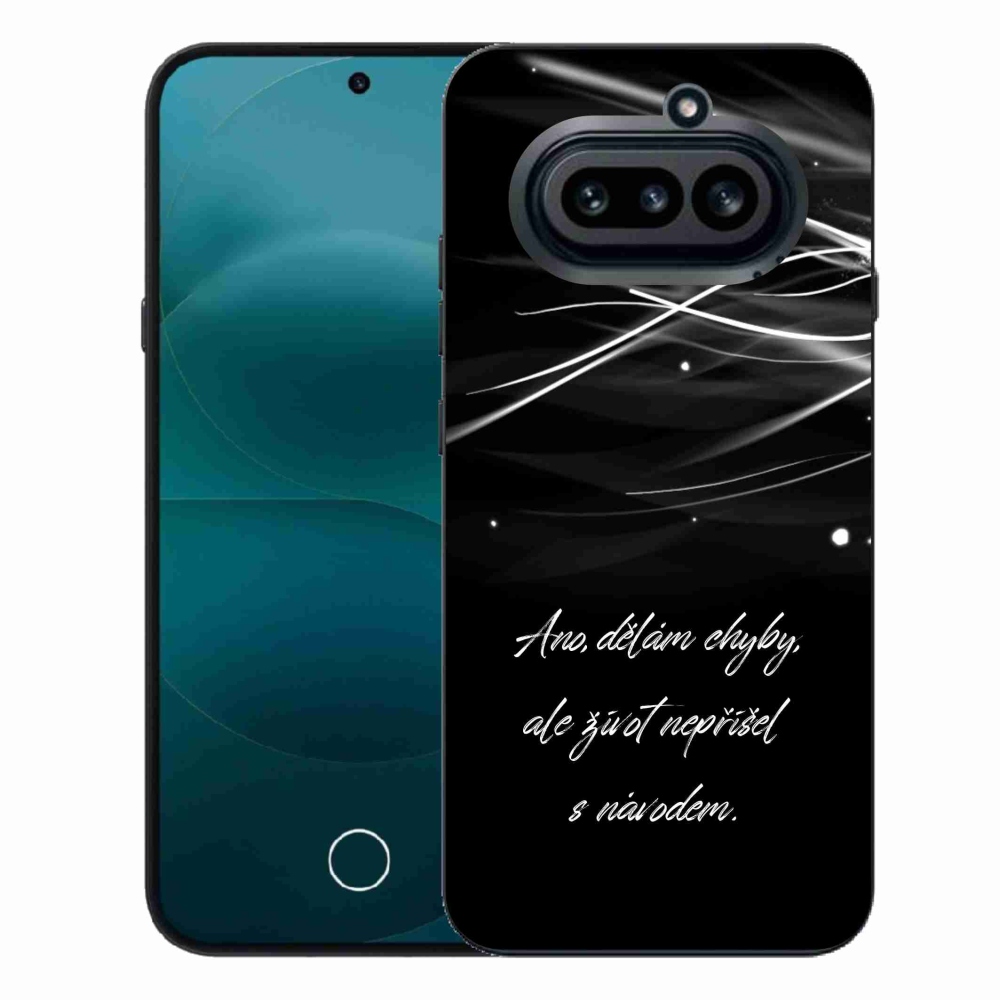Gelový kryt mmCase na Nothing Phone (4a) - citát černé pozadí