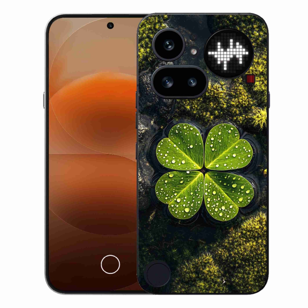 Gelový kryt mmCase na Nothing Phone (4a) - čtyřlístek