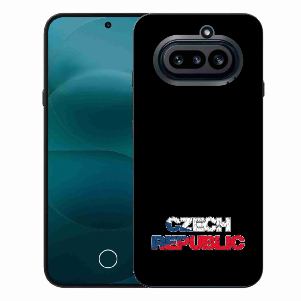 Gelový kryt mmCase na Nothing Phone (4a) - Czech Republic černé pozadí