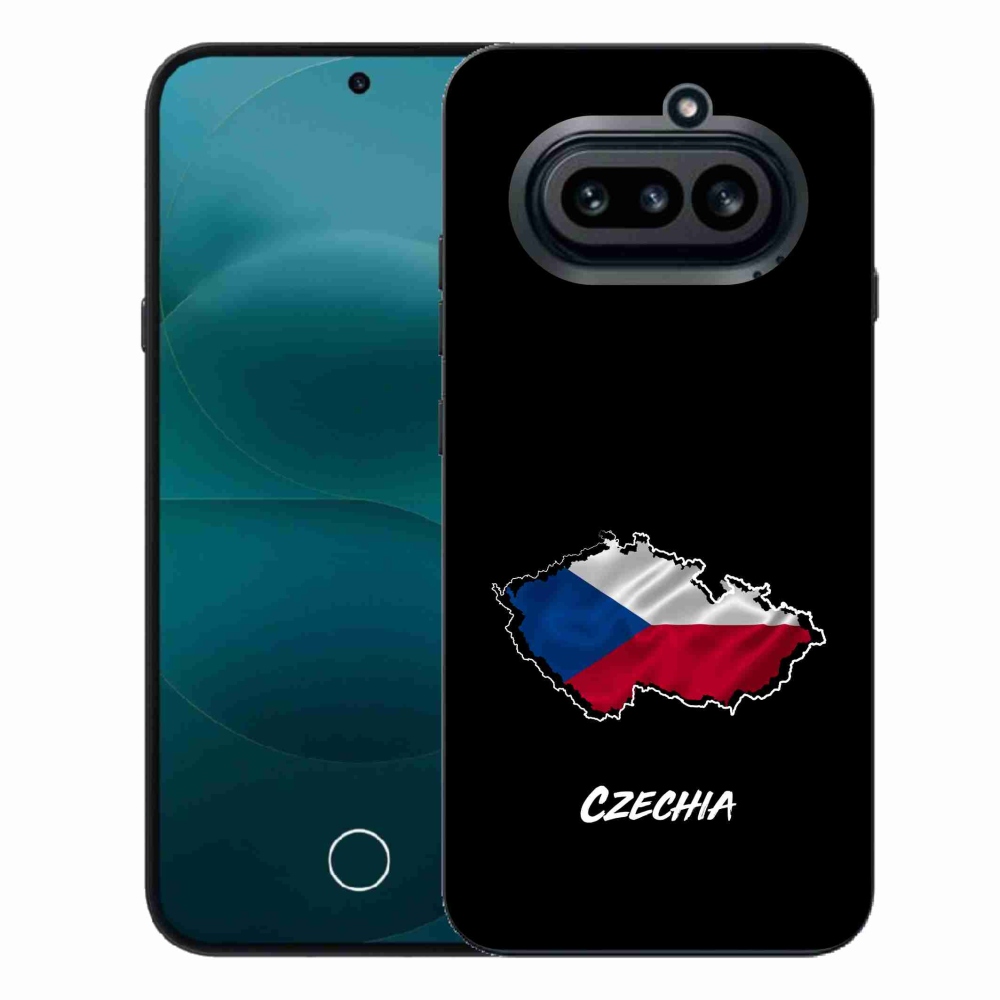 Gelový kryt mmCase na Nothing Phone (4a) - Czechia černé pozadí