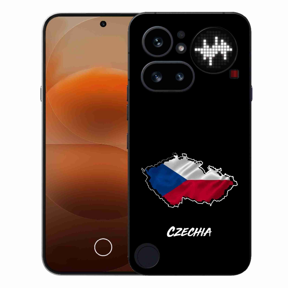 Gelový kryt mmCase na Nothing Phone (4a) - Czechia černé pozadí