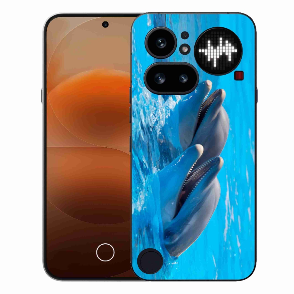 Gelový kryt mmCase na Nothing Phone (4a) - delfíni
