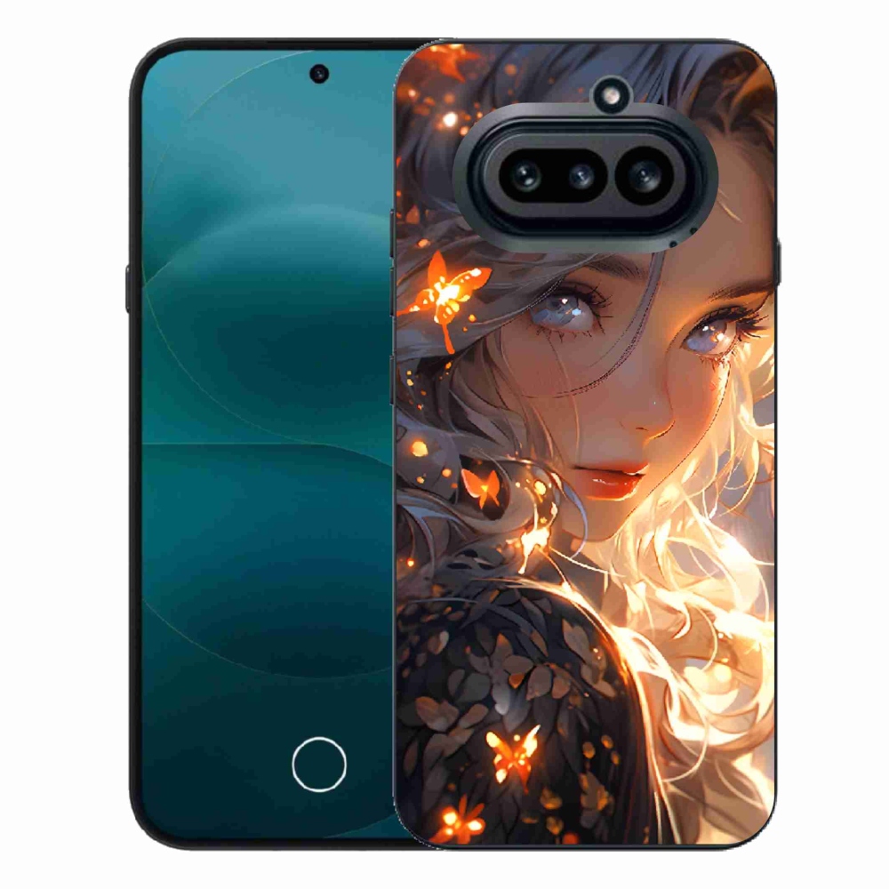 Gelový kryt mmCase na Nothing Phone (4a) - dívka a motýli