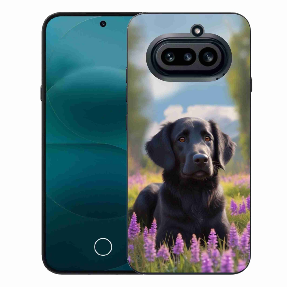 Gelový kryt mmCase na Nothing Phone (4a) - elegantní černý retrívr