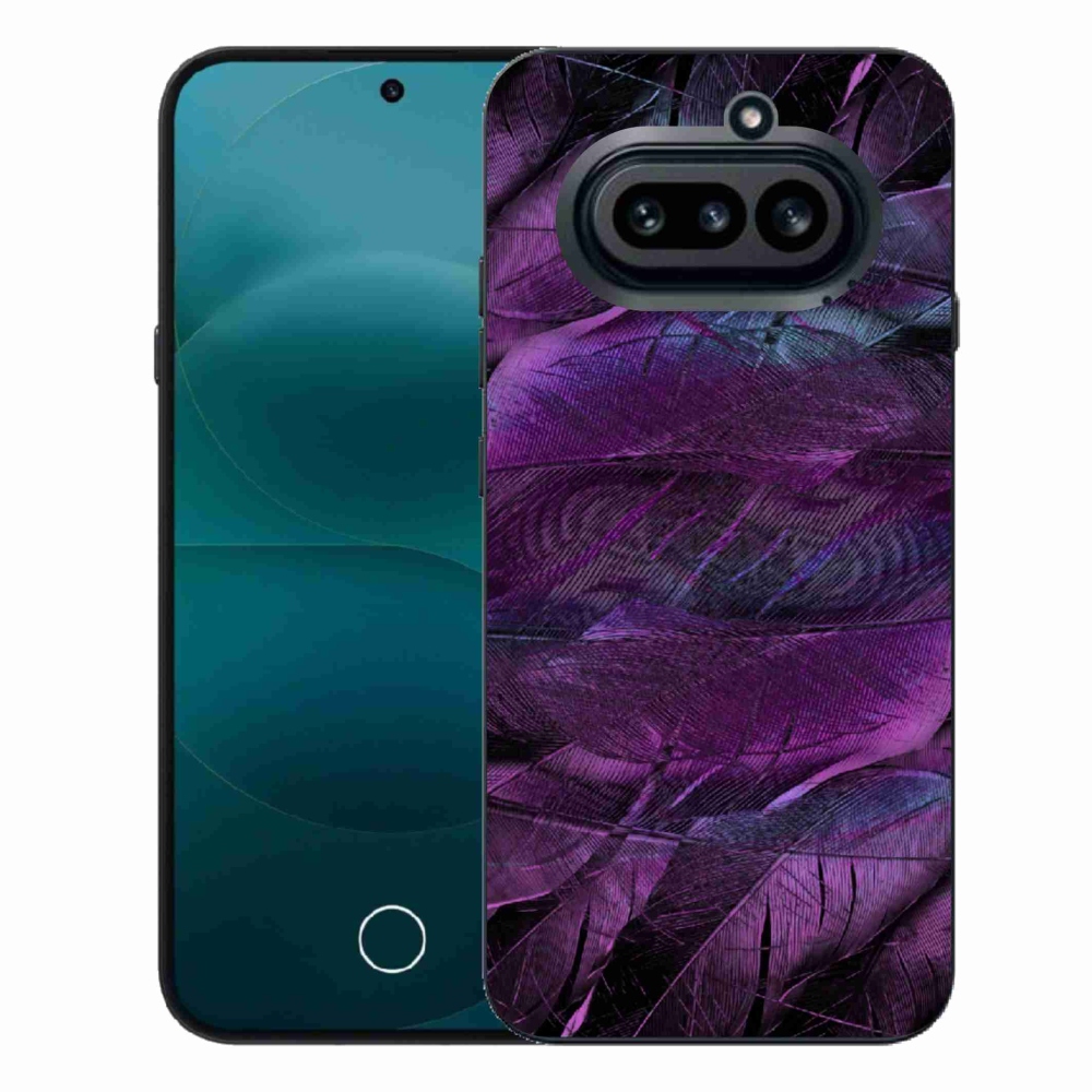 Gelový kryt mmCase na Nothing Phone (4a) - fialová pírka