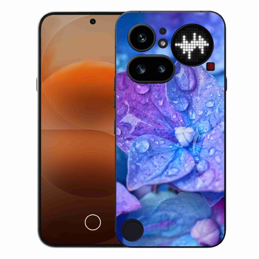 Gelový kryt mmCase na Nothing Phone (4a) - fialový květ