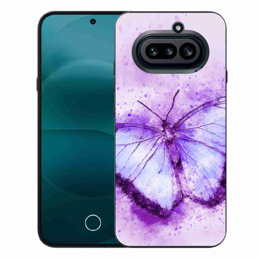 Gelový kryt mmCase na Nothing Phone (4a) - fialový motýl