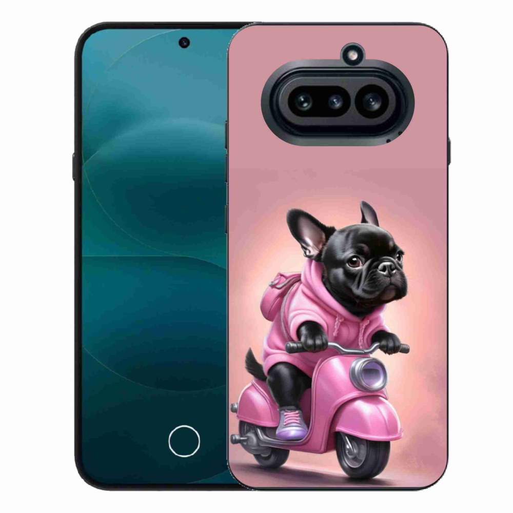 Gelový kryt mmCase na Nothing Phone (4a) - francouzský buldoček na skútru