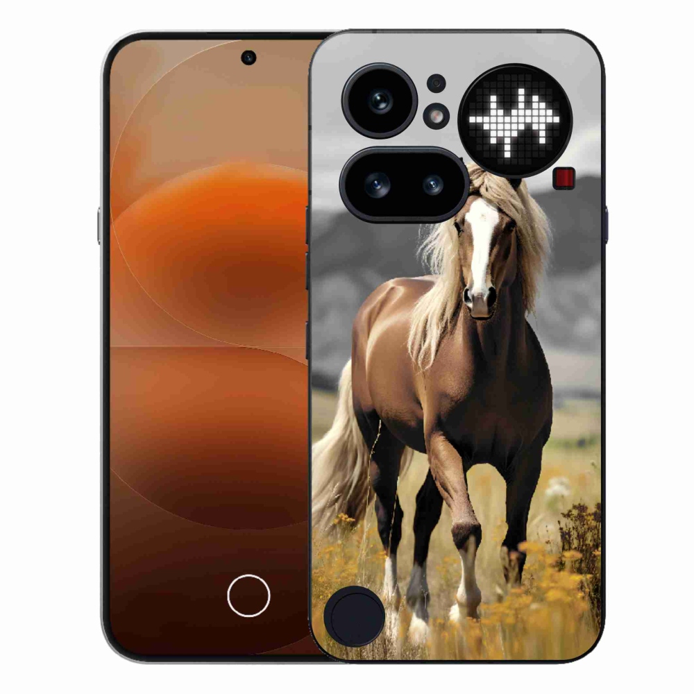 Gelový kryt mmCase na Nothing Phone (4a) - hnědý kůň 1