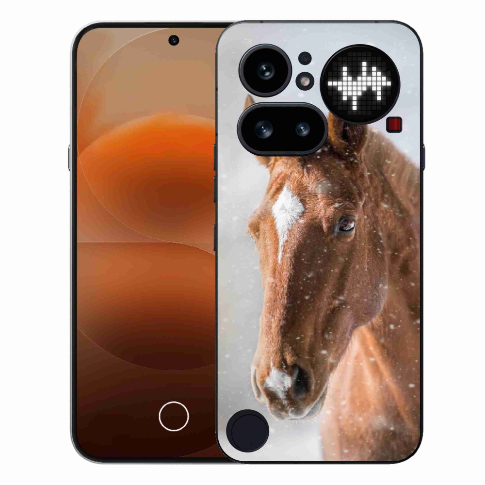 Gelový kryt mmCase na Nothing Phone (4a) - hnědý kůň 2
