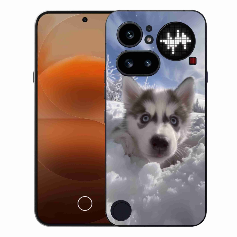 Gelový kryt mmCase na Nothing Phone (4a) - husky ve sněhu