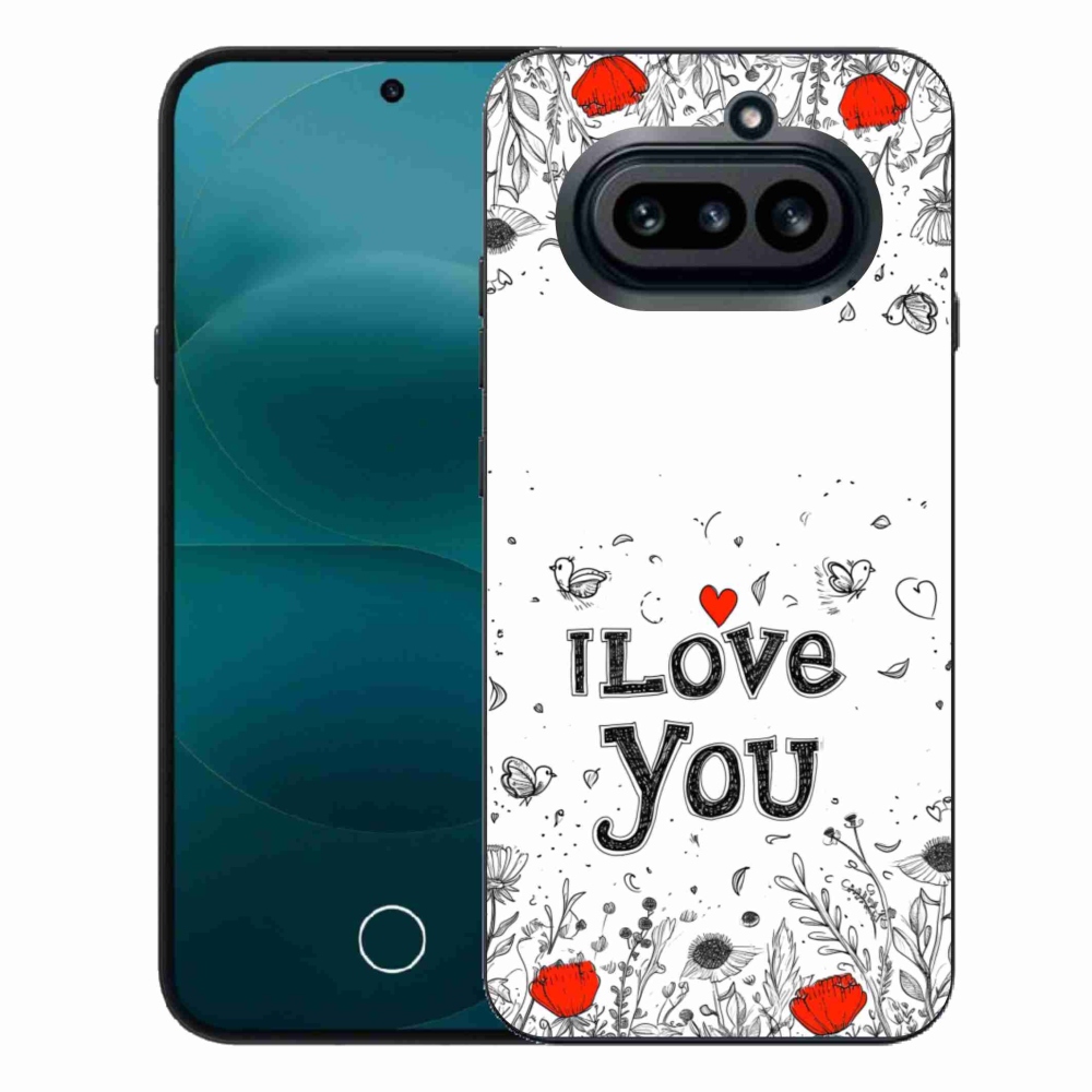 Gelový kryt mmCase na Nothing Phone (4a) - I love you bílé pozadí