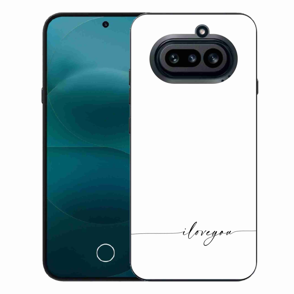 Gelový kryt mmCase na Nothing Phone (4a) - I love you bílé pozadí