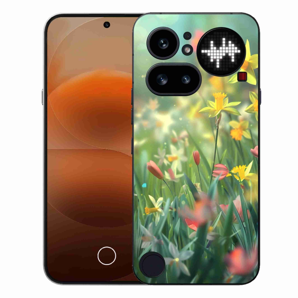 Gelový kryt mmCase na Nothing Phone (4a) - jarní květy