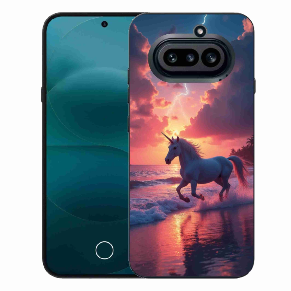 Gelový kryt mmCase na Nothing Phone (4a) - jednorožec na pláži