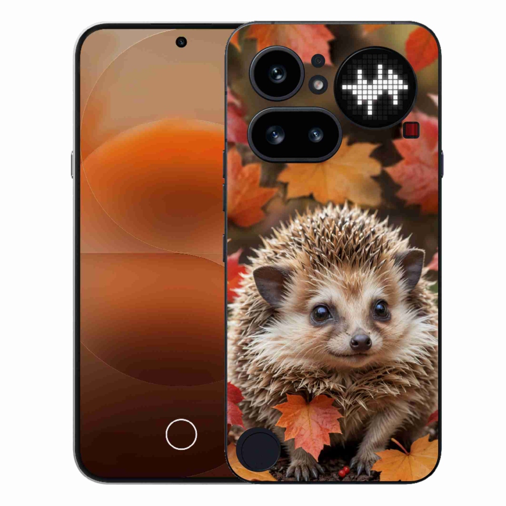 Gelový kryt mmCase na Nothing Phone (4a) - ježek v listí