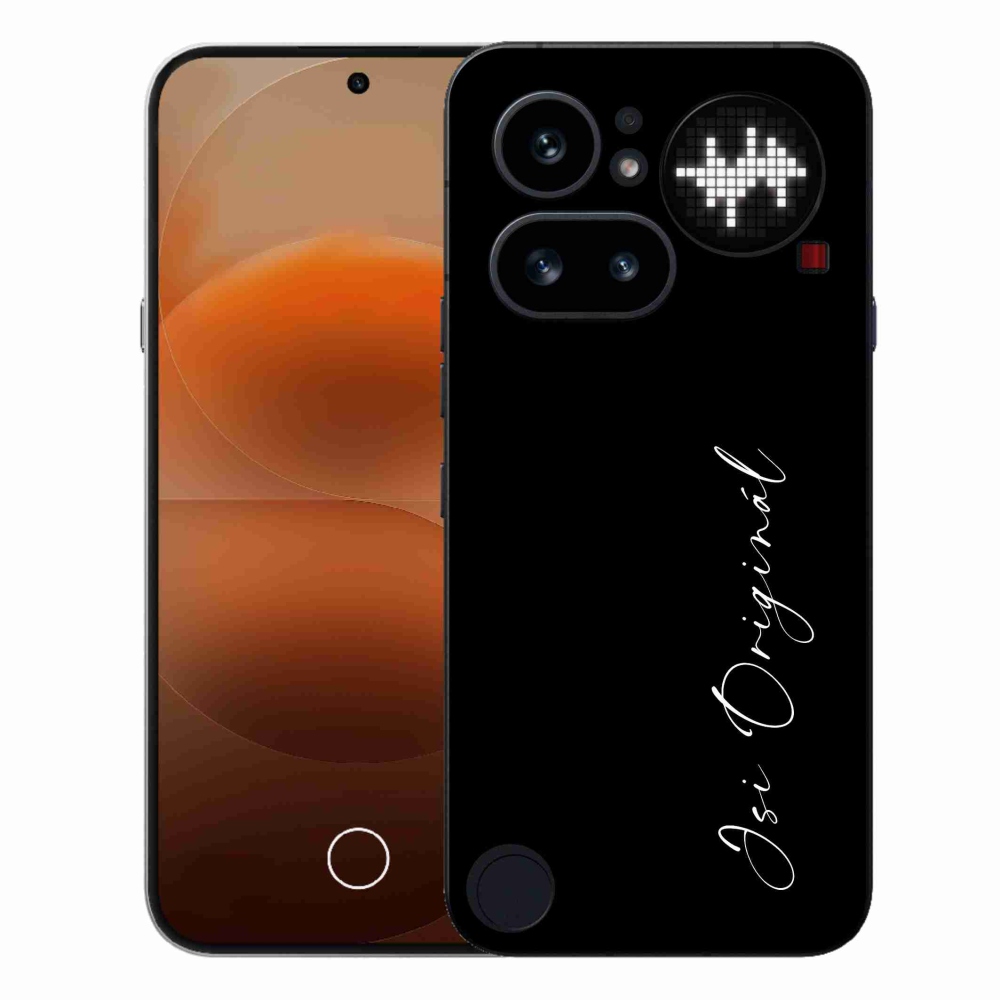 Gelový kryt mmCase na Nothing Phone (4a) - jsi originál černé pozadí