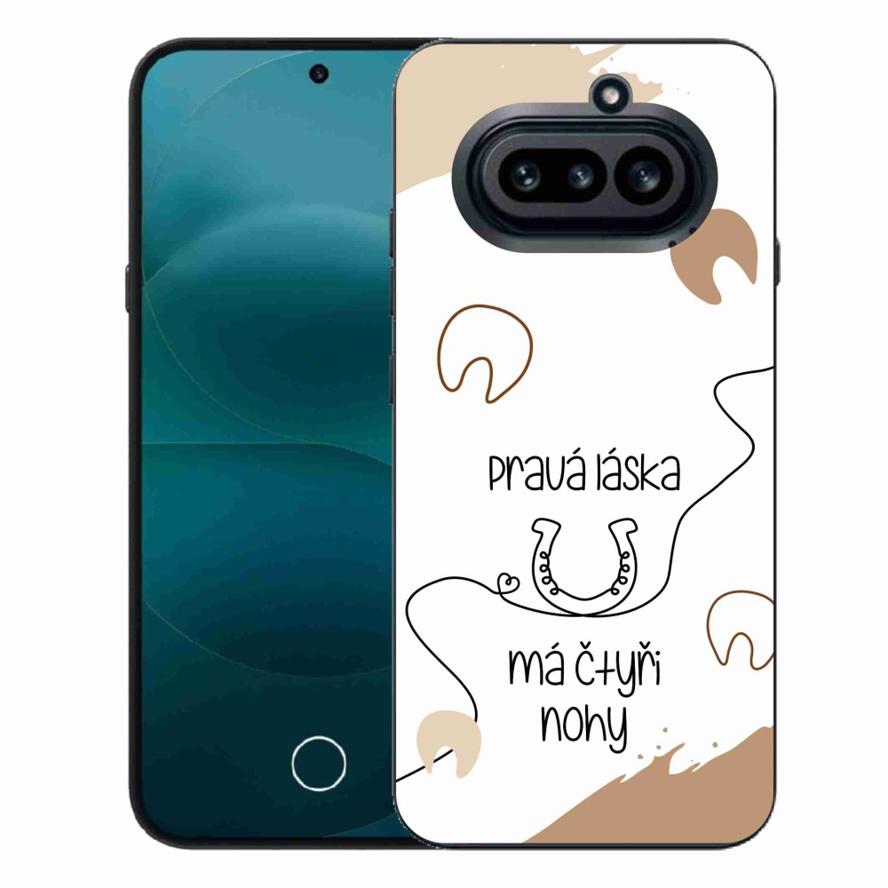 Gelový kryt mmCase na Nothing Phone (4a) - koňský motiv bílé pozadí