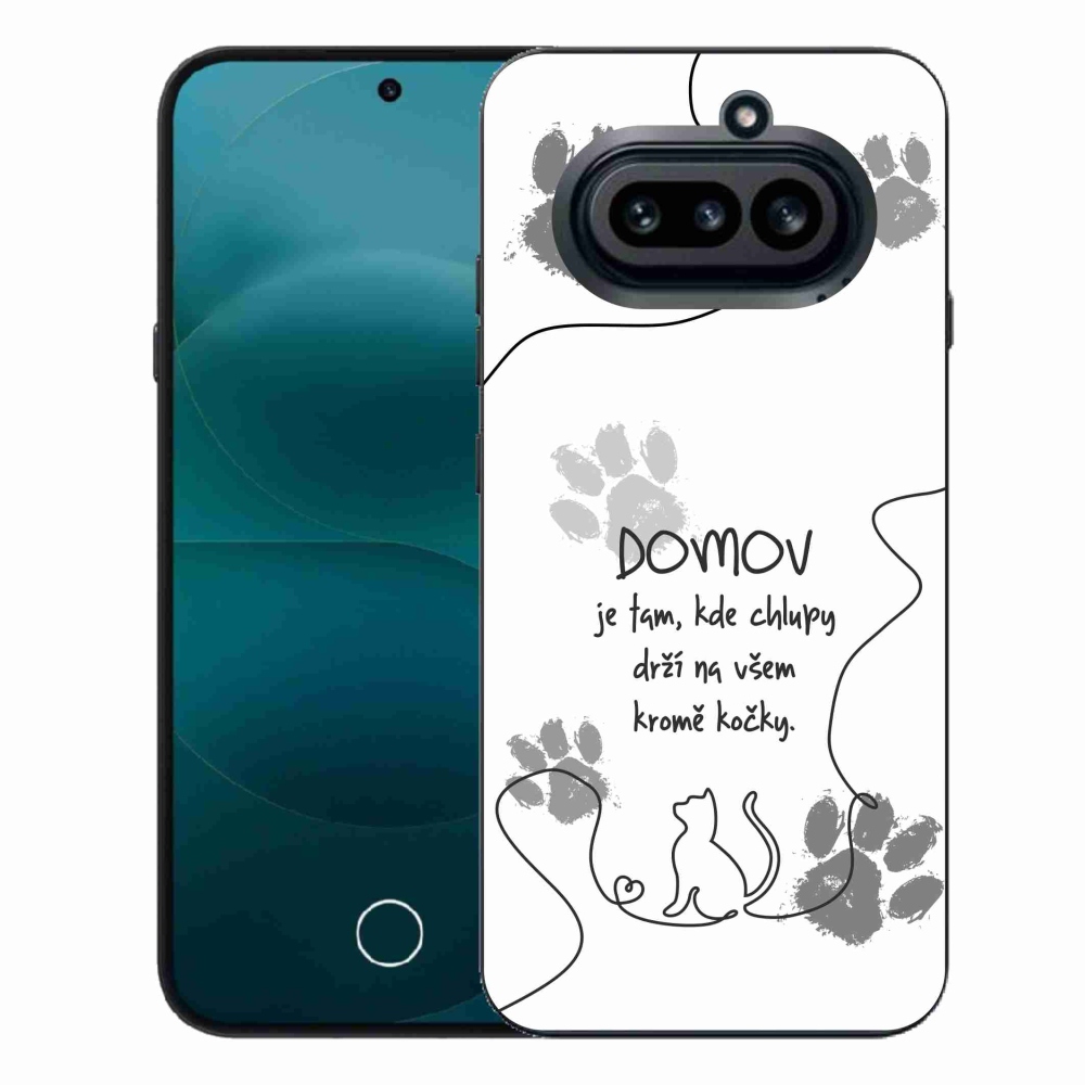 Gelový kryt mmCase na Nothing Phone (4a) - kočičí motiv bílé pozadí