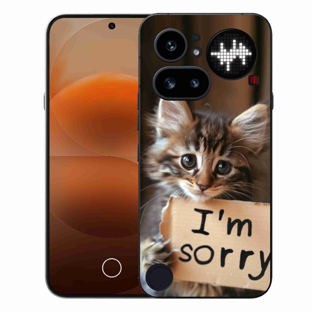 Gelový kryt mmCase na Nothing Phone (4a) - kočíčí omluva