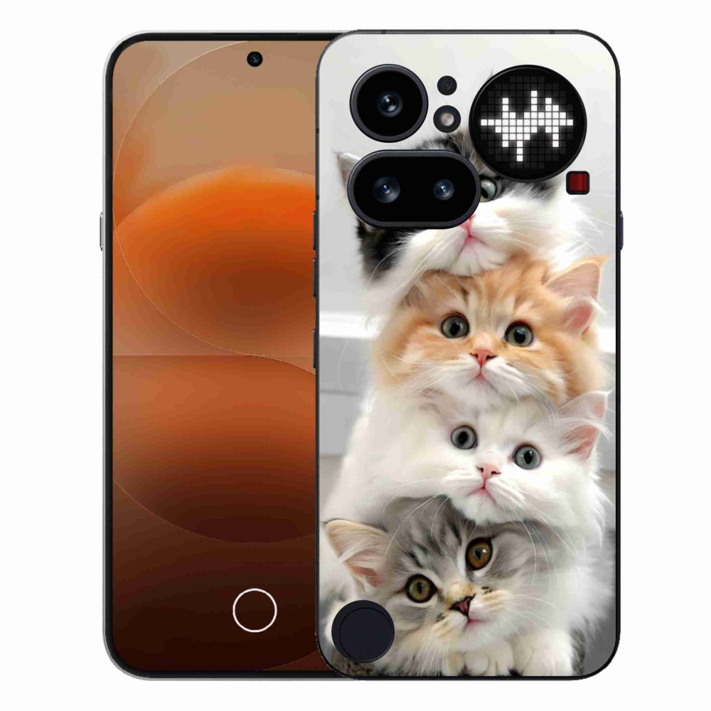 Gelový kryt mmCase na Nothing Phone (4a) - kočičí parta