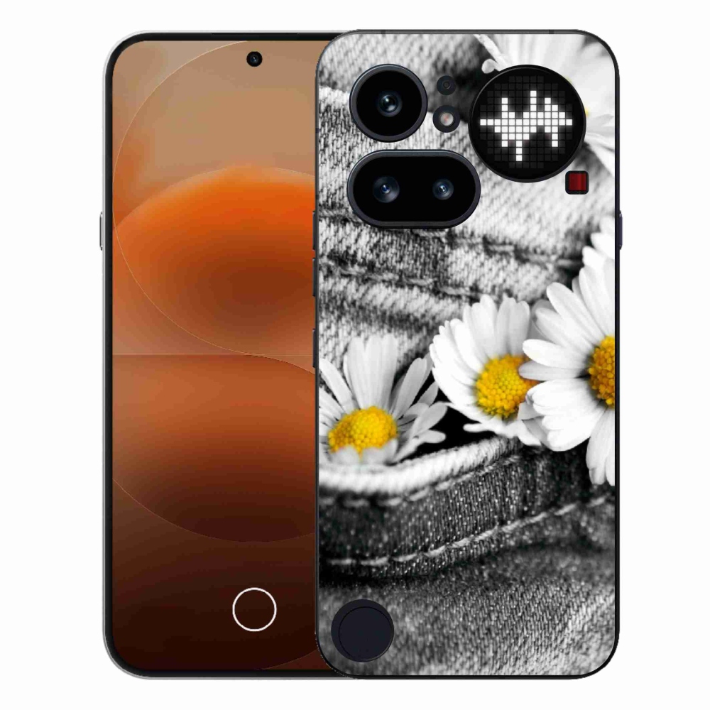 Gelový kryt mmCase na Nothing Phone (4a) - kopretiny