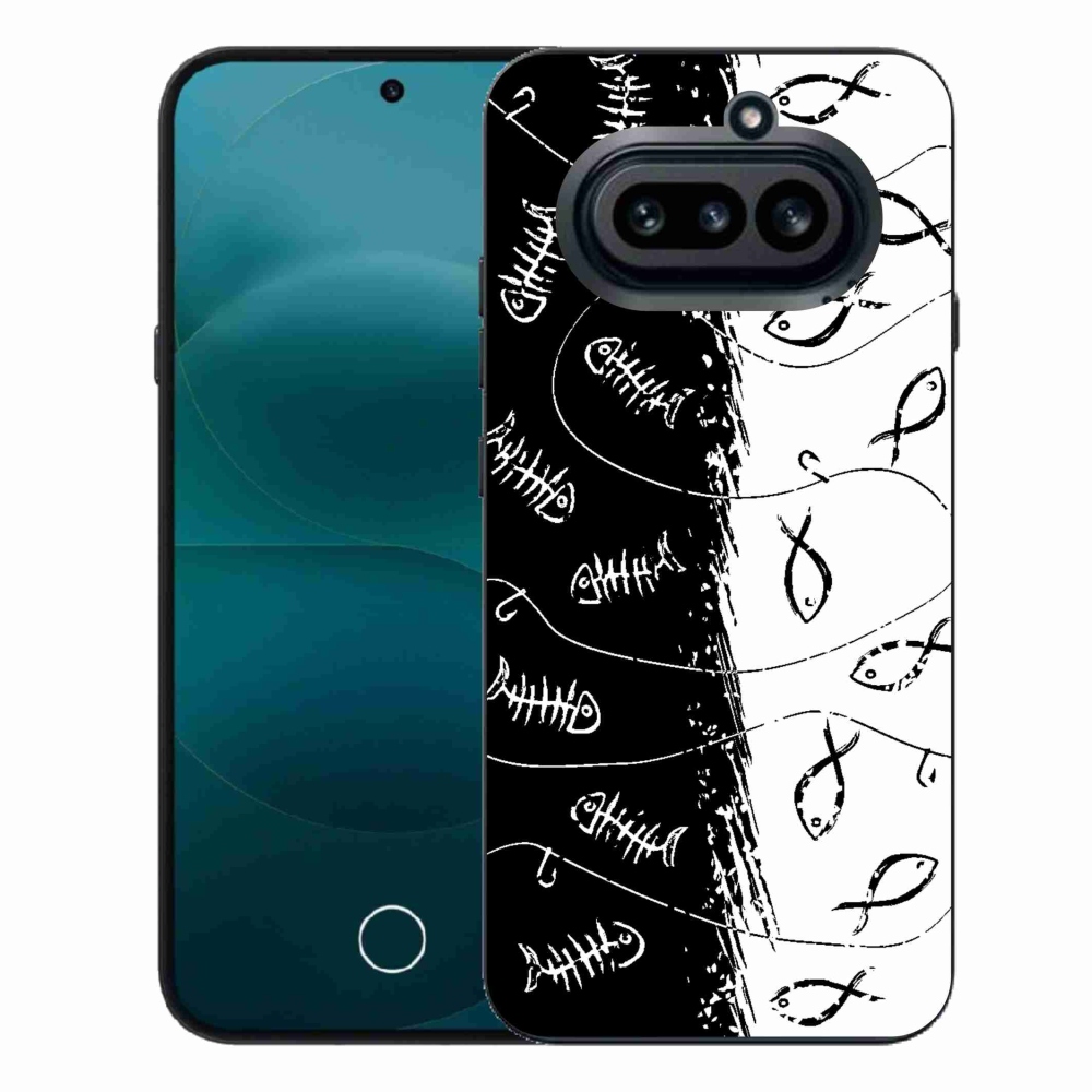 Gelový kryt mmCase na Nothing Phone (4a) - kostry a rybky