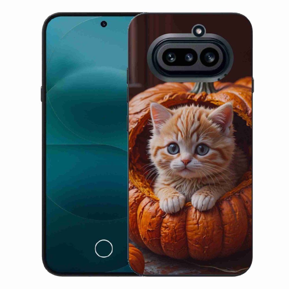 Gelový kryt mmCase na Nothing Phone (4a) - kotě a dýně 2