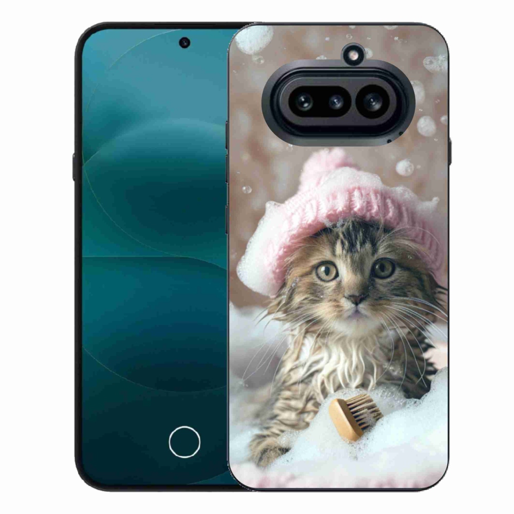 Gelový kryt mmCase na Nothing Phone (4a) - kotě a koupel