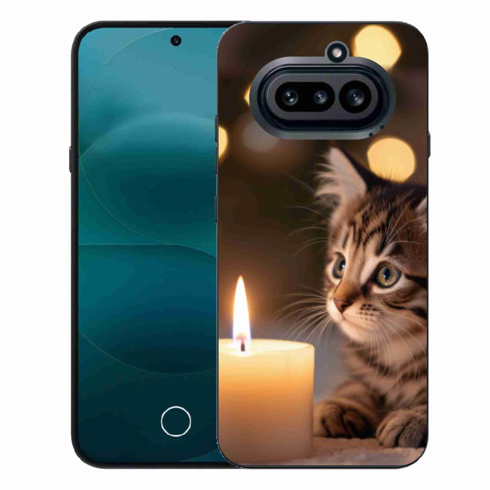 Gelový kryt mmCase na Nothing Phone (4a) - kotě a svíčka