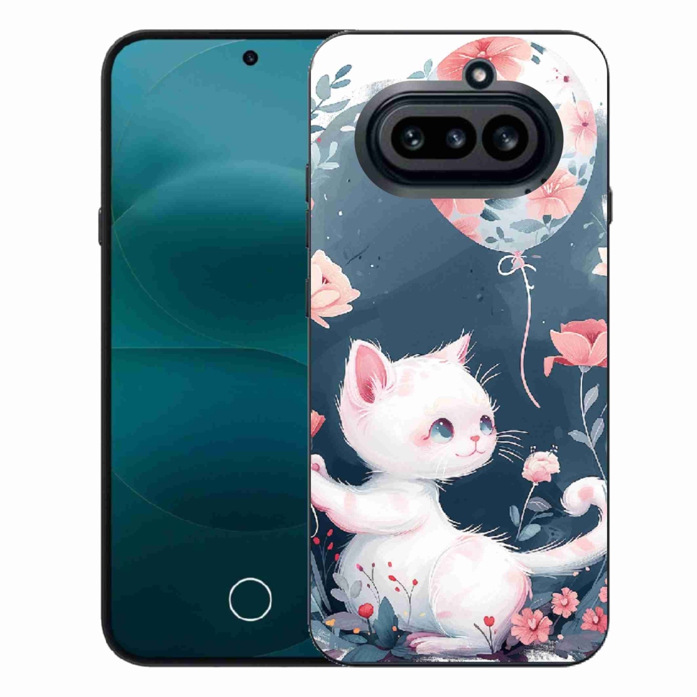 Gelový kryt mmCase na Nothing Phone (4a) - kotě s balónkem