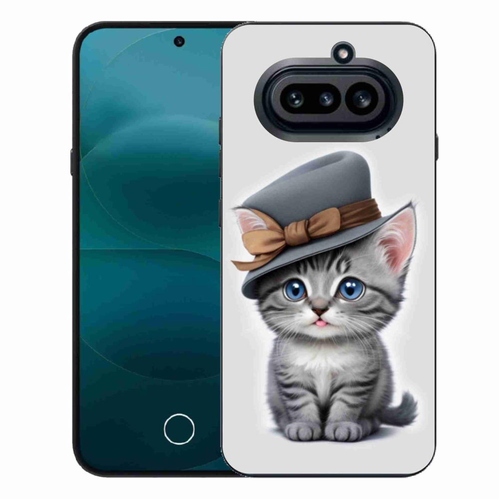 Gelový kryt mmCase na Nothing Phone (4a) - kotě s kloboukem