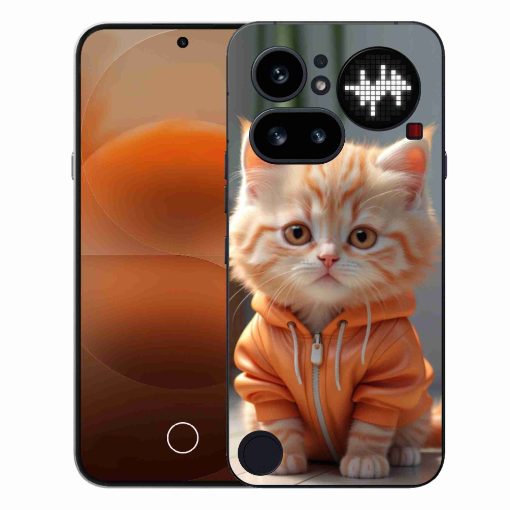 Gelový kryt mmCase na Nothing Phone (4a) - kotě v mikině