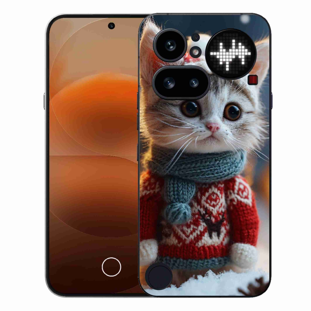 Gelový kryt mmCase na Nothing Phone (4a) - kotě ve svetru