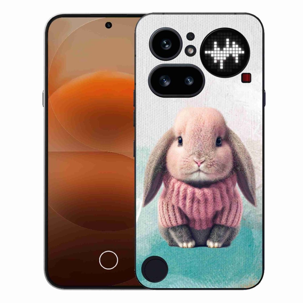 Gelový kryt mmCase na Nothing Phone (4a) - králíček ve svetru