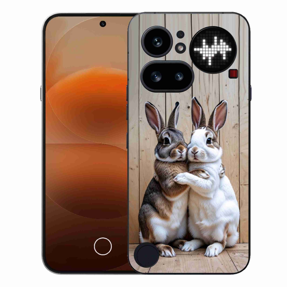 Gelový kryt mmCase na Nothing Phone (4a) - králičí pár