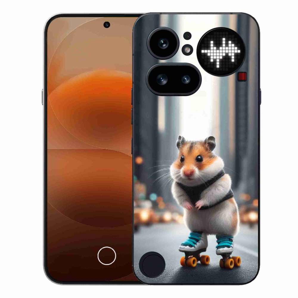 Gelový kryt mmCase na Nothing Phone (4a) - křeček na bruslích