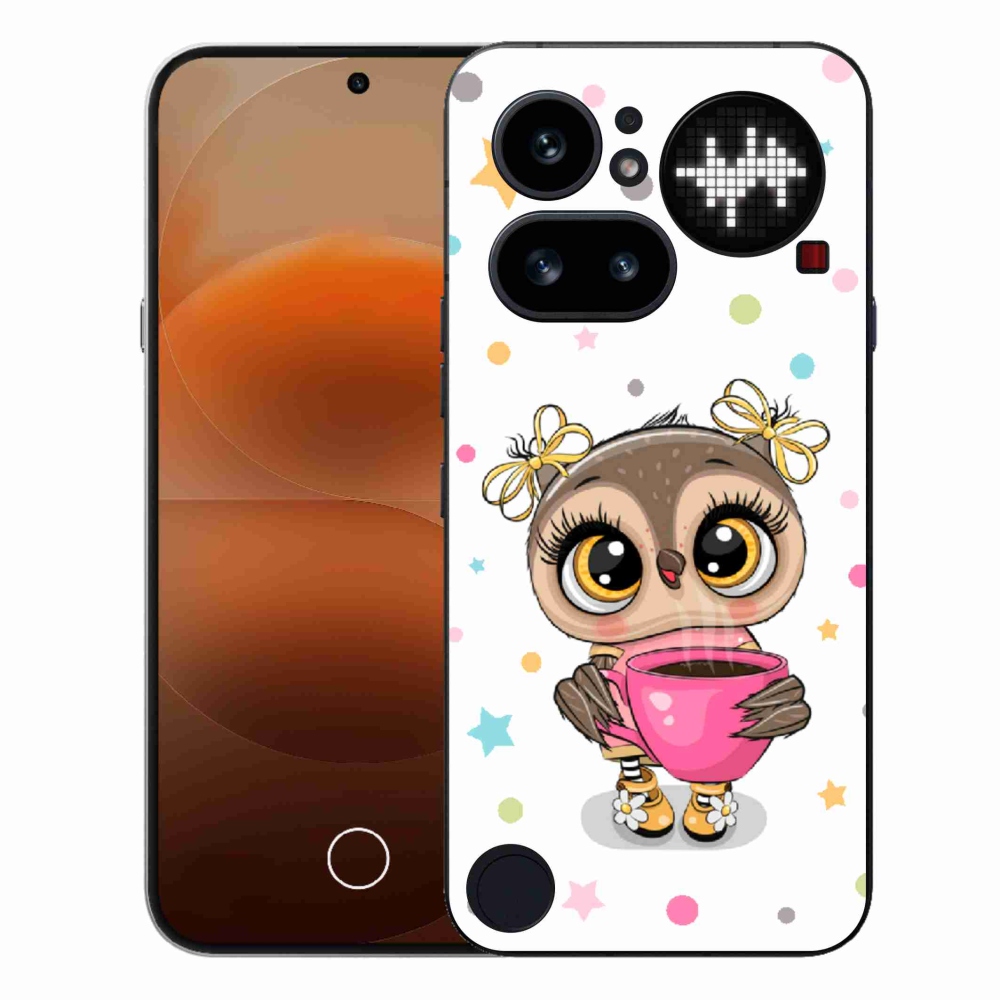Gelový kryt mmCase na Nothing Phone (4a) - kreslená sovička