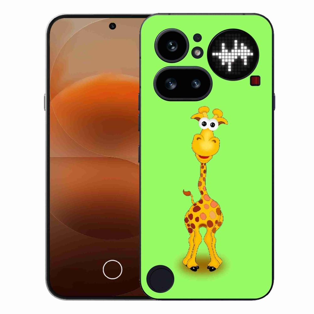 Gelový kryt mmCase na Nothing Phone (4a) - kreslená žirafa