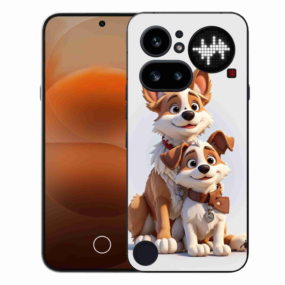 Gelový kryt mmCase na Nothing Phone (4a) - kreslení psi