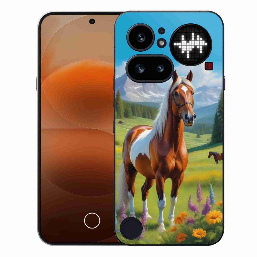 Gelový kryt mmCase na Nothing Phone (4a) - kůň na louce