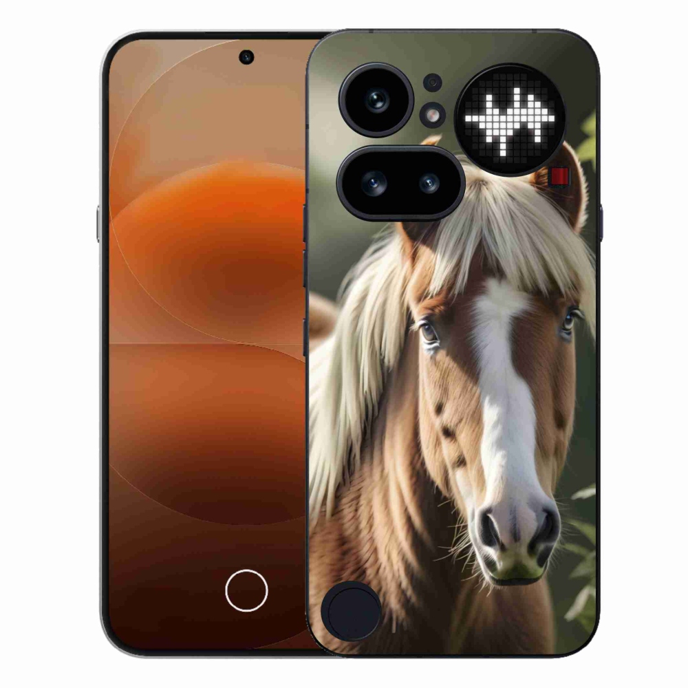 Gelový kryt mmCase na Nothing Phone (4a) - kůň se světlou hřívou
