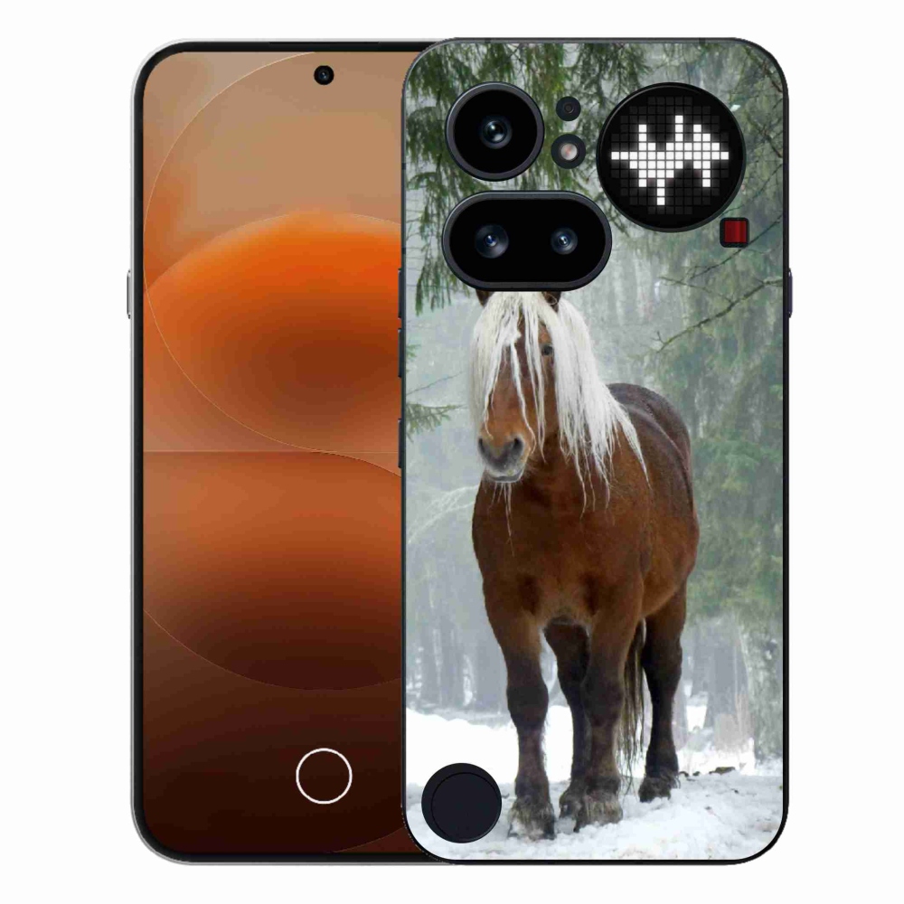 Gelový kryt mmCase na Nothing Phone (4a) - kůň v lese