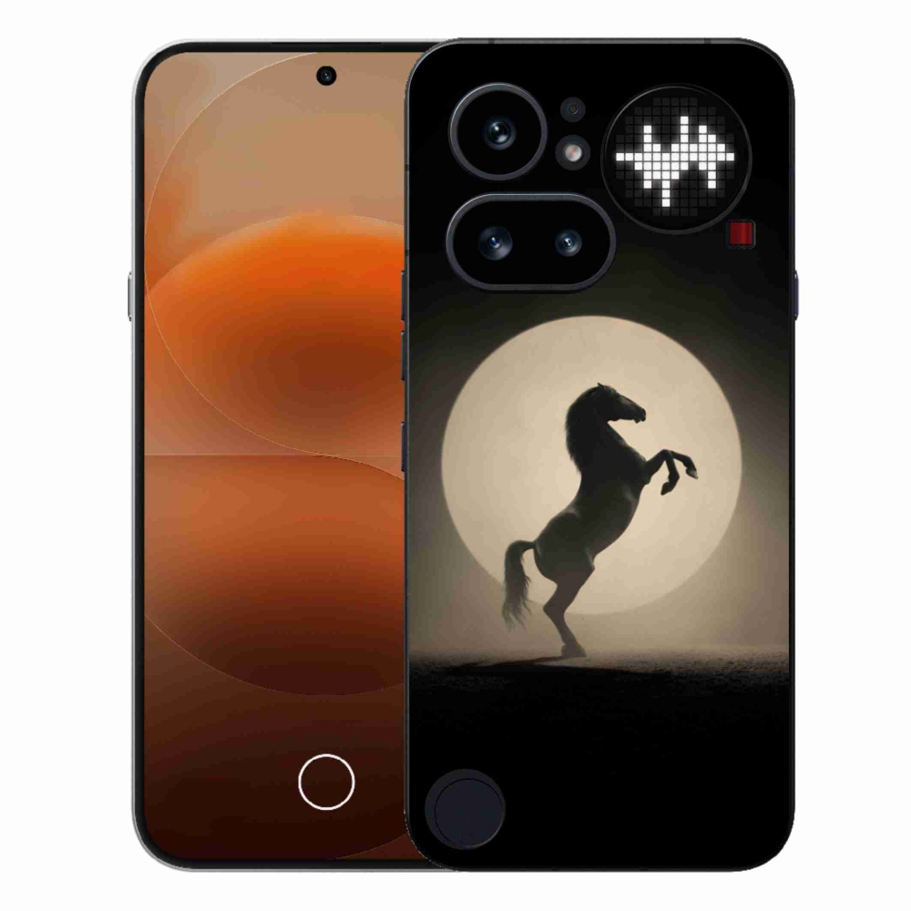 Gelový kryt mmCase na Nothing Phone (4a) - kůň v siluetě