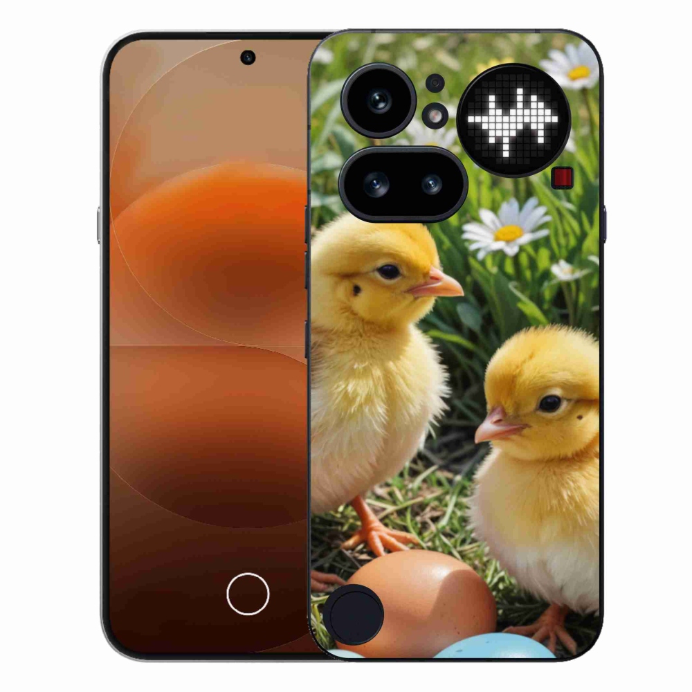 Gelový kryt mmCase na Nothing Phone (4a) - kuřátka