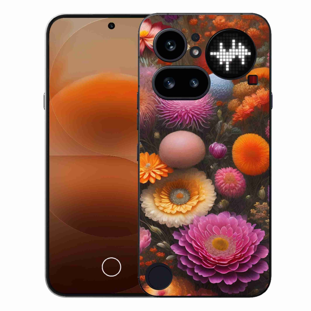 Gelový kryt mmCase na Nothing Phone (4a) - květinová kompozice