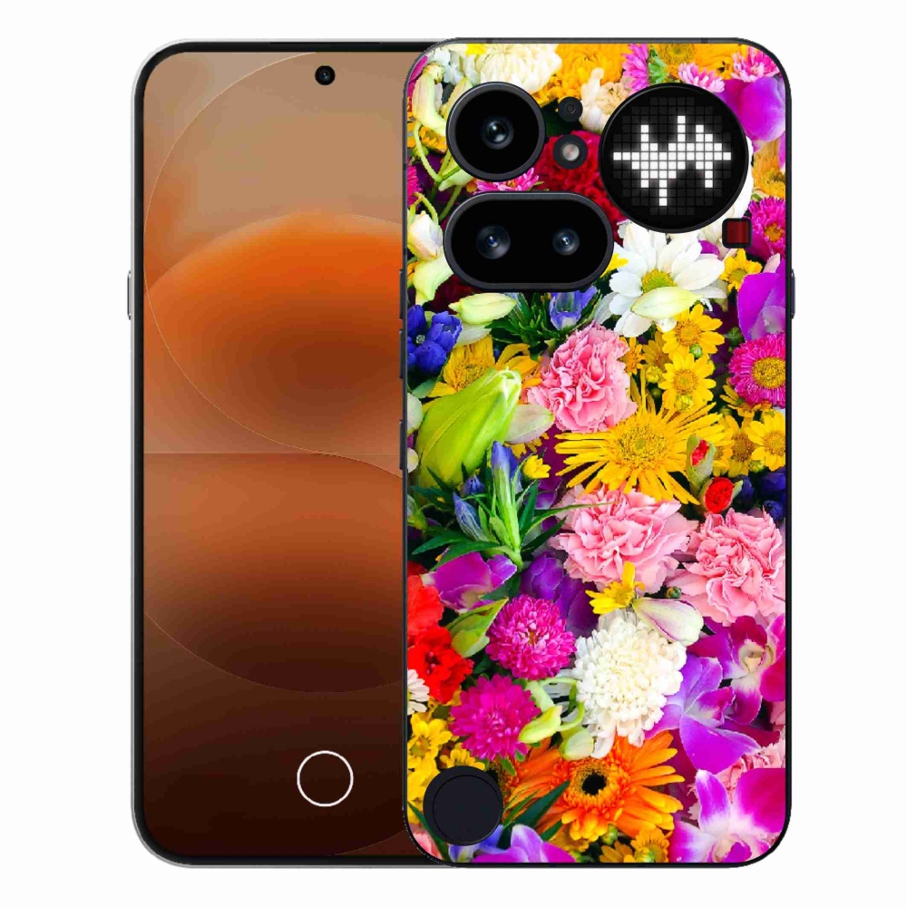Gelový kryt mmCase na Nothing Phone (4a) - květiny 12