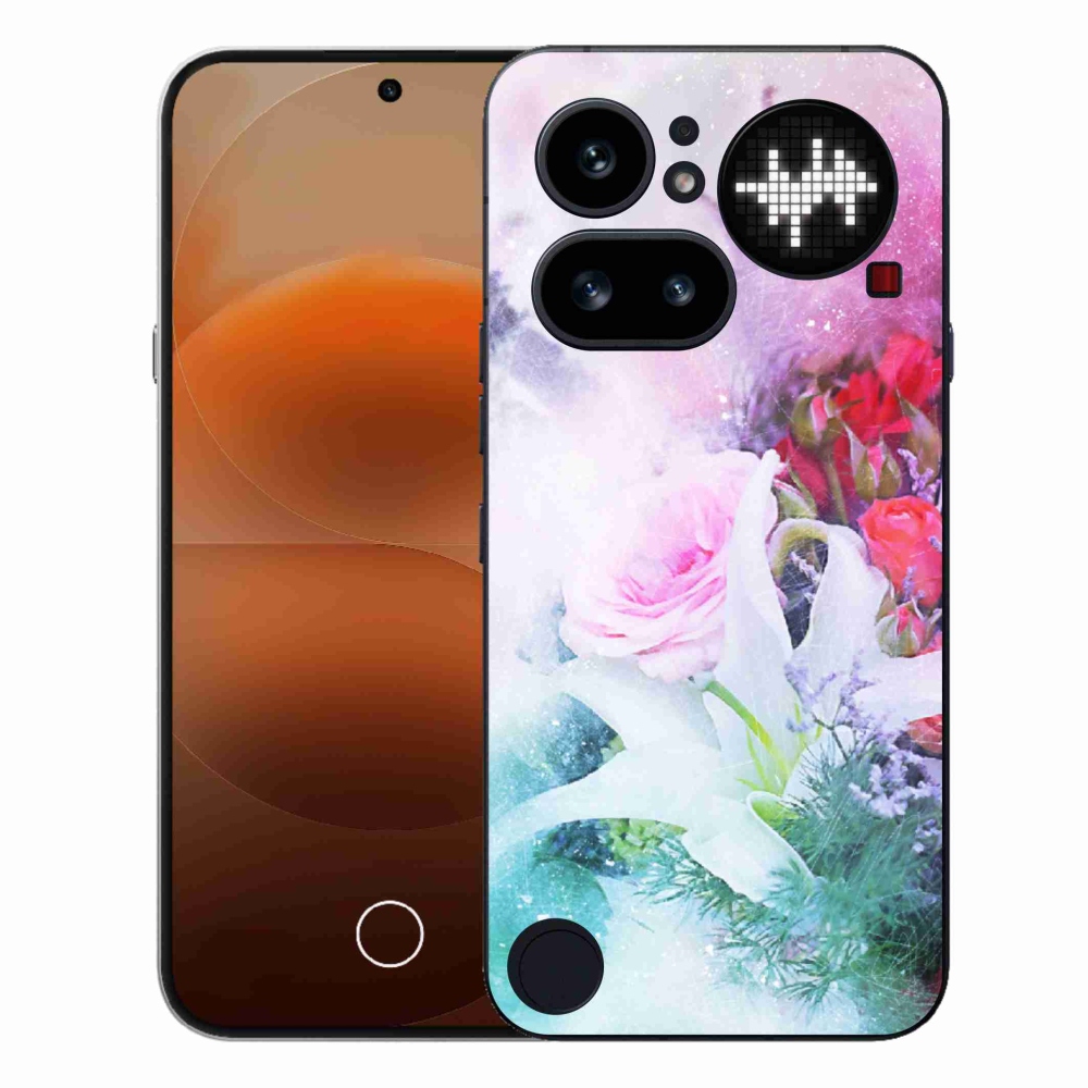 Gelový kryt mmCase na Nothing Phone (4a) - květiny 4