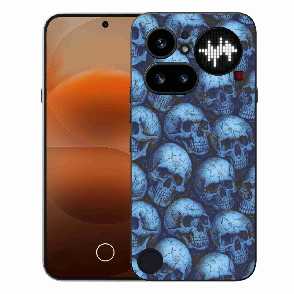 Gelový kryt mmCase na Nothing Phone (4a) - lebky